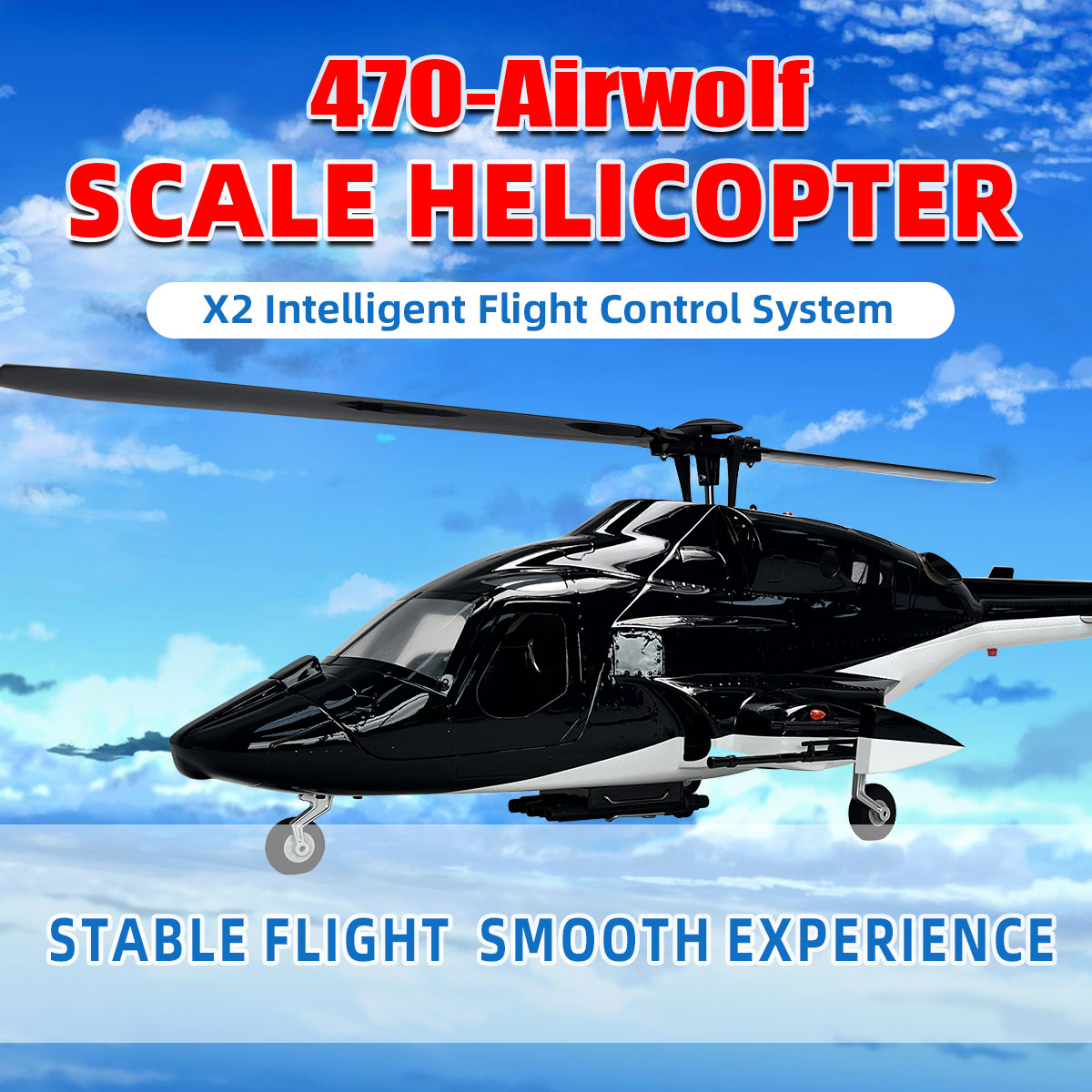 Rc Helicopter Nitro - Airwolf RTF RC-Hubschrauber im Maßstab 470,
