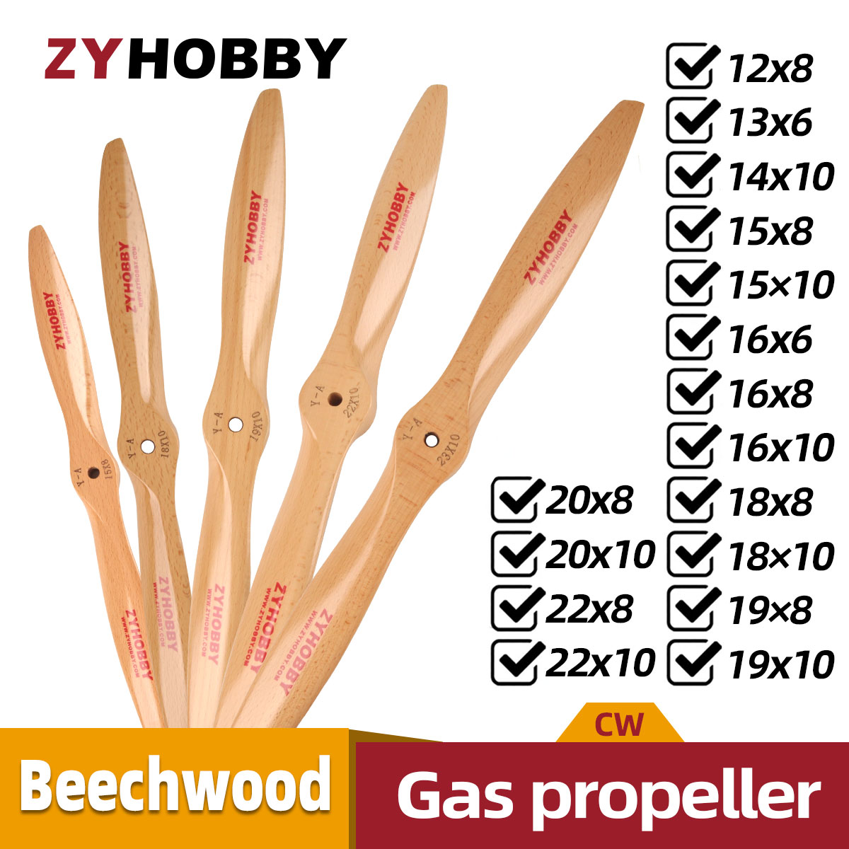 Rc Helicopter Bag - 1 Stück Holzpropeller CW für RC-Flugzeuge