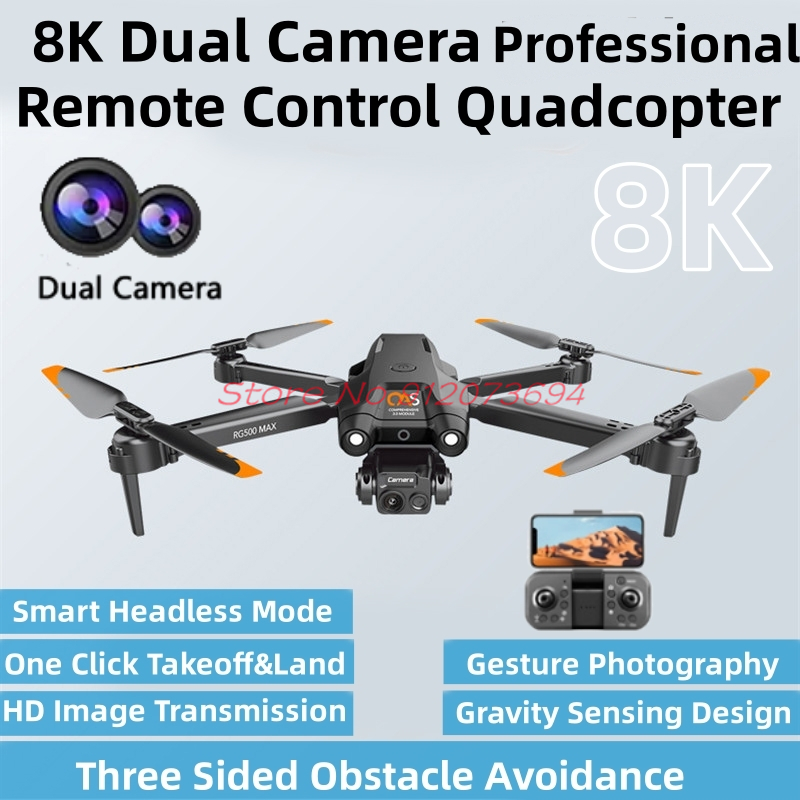 Rc Helicopter Electric - 8K Dual-Kamera RC-Drohne mit 3D-Rollfunktion, HD-Bildübertragung,