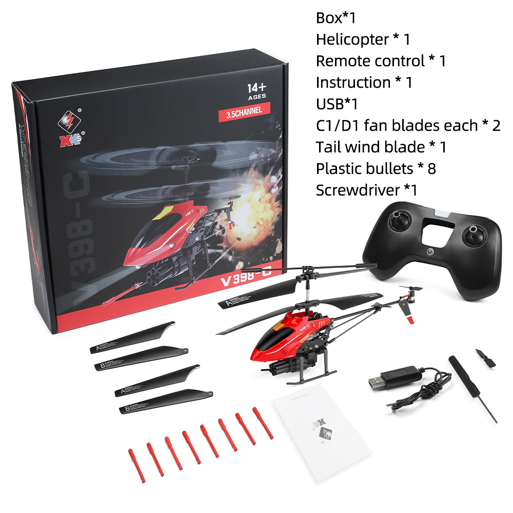 Wltoys RC Hubschrauber V398-C  – Rc Helicopter Gyro Bewertung und Preis