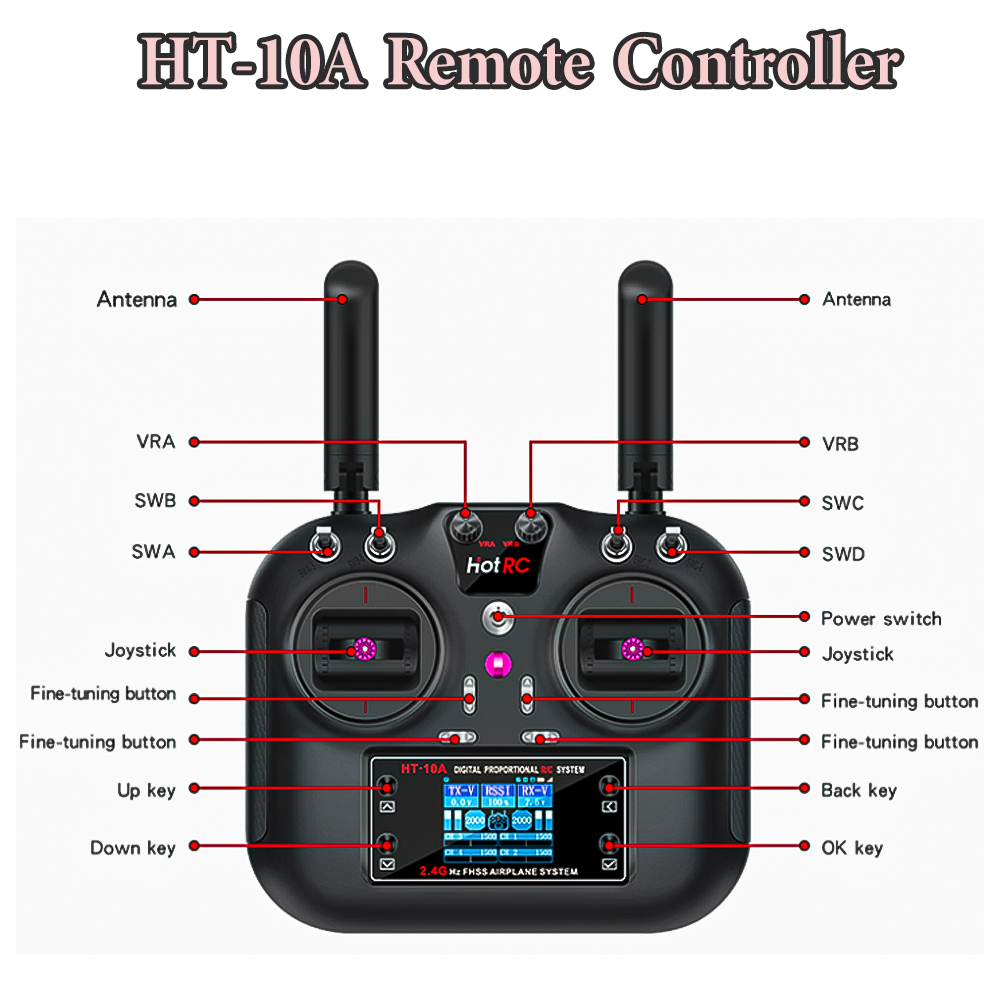 Hotrc HT-10A 2,4G 10-Kanal Sen – Rc Helicopter Battery Bewertung und Preis