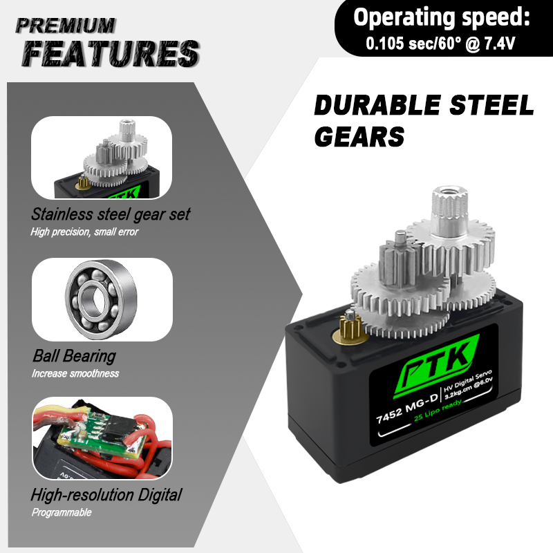 PTK 7452 MG-D 9g Digital Servo – Rc Helicopter Parts Bewertung und Preis